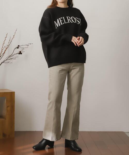 SENSE OF PLACE by URBAN RESEARCH(センスオブプレイスバイアーバンリサーチ)の「グラフィックロゴセーター(ニット/セーター・レディース・グリーン/ベージュ/グレー/オレンジ/ブラック・ONE)」の12枚目の写真