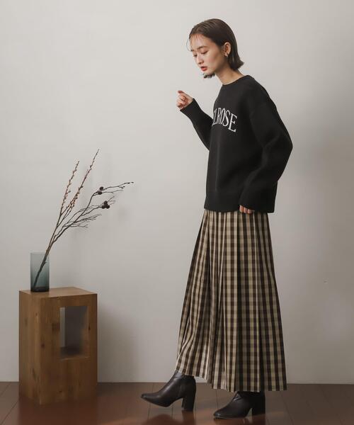 SENSE OF PLACE by URBAN RESEARCH(センスオブプレイスバイアーバンリサーチ)の「グラフィックロゴセーター(ニット/セーター・レディース・グリーン/ベージュ/グレー/オレンジ/ブラック・ONE)」の6枚目の写真