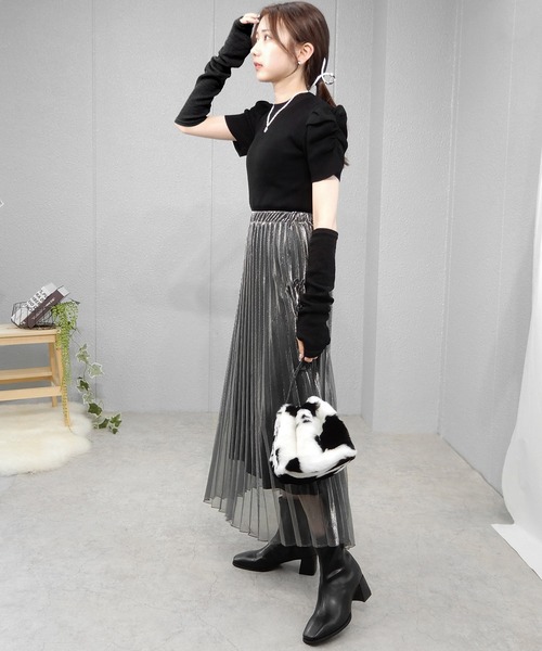 minia（ミニア）の「スクエアトゥフィットブーツ　◆（ブーツ・レディース・ゼブラ/ライトベージュ/ブラック/アイボリー・S/L/M/LL）」の8枚目の写真