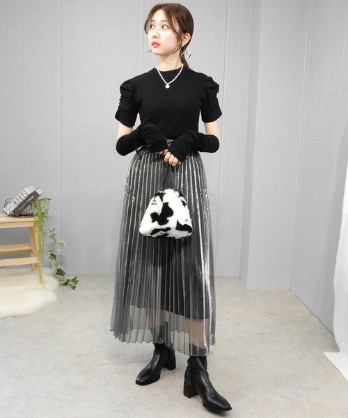 minia（ミニア）の「スクエアトゥフィットブーツ　◆（ブーツ・レディース・ゼブラ/ライトベージュ/ブラック/アイボリー・S/L/M/LL）」の10枚目の写真