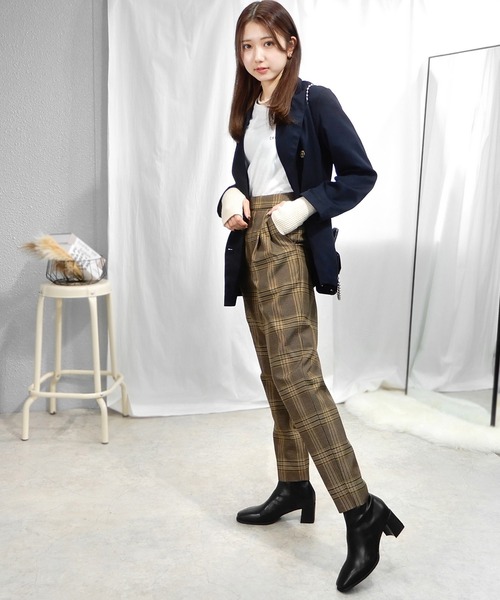 minia（ミニア）の「スクエアトゥフィットブーツ　◆（ブーツ・レディース・ゼブラ/ライトベージュ/ブラック/アイボリー・S/L/M/LL）」の22枚目の写真