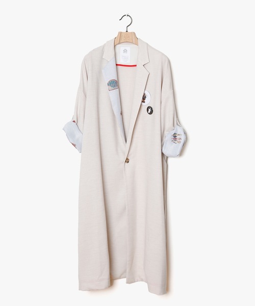 STOF(ストフ)の「Omnibus JQ right coat(チェスターコート・メンズ・ナチュラル/ブラック・S/M)」の11枚目の写真