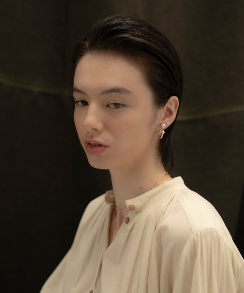 novice（ノーヴィス）の「【novice】Double Pearl Hoop Pierce（ピアス（両耳用）・レディース・ゴールド/シルバー・FREE）」の6枚目の写真