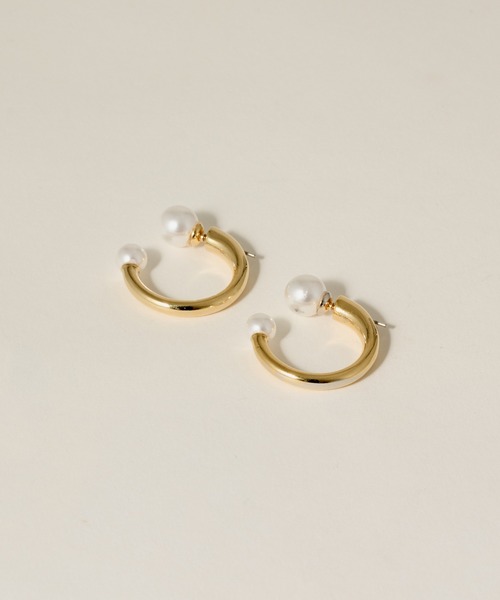 novice（ノーヴィス）の「【novice】Double Pearl Hoop Pierce（ピアス（両耳用）・レディース・ゴールド/シルバー・FREE）」の10枚目の写真