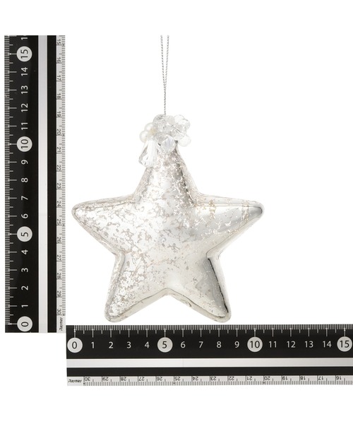 セール】ガラスオーナメント スター シルバー（インテリア雑貨