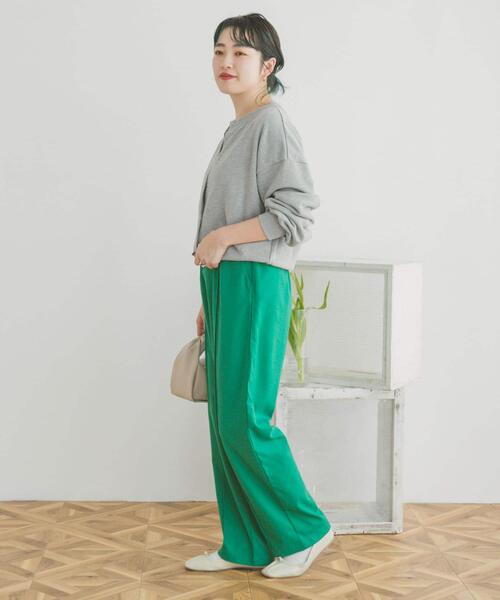 ITEMS URBANRESEARCH(アイテムズ アーバンリサーチ)の「『UR TECH』ピンタックイージーパンツ(その他パンツ・レディース・ベージュ/グリーン/ネイビー/ブラック・MEDIUM/SMALL)」の8枚目の写真