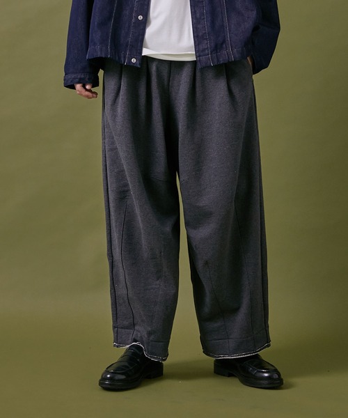 PUBLIC TOKYO（パブリックトウキョウ）の「バルーンスウェットイージーパンツ（スウェットパンツ・メンズ・グレー/ダークグレー・1/2）」の16枚目の写真