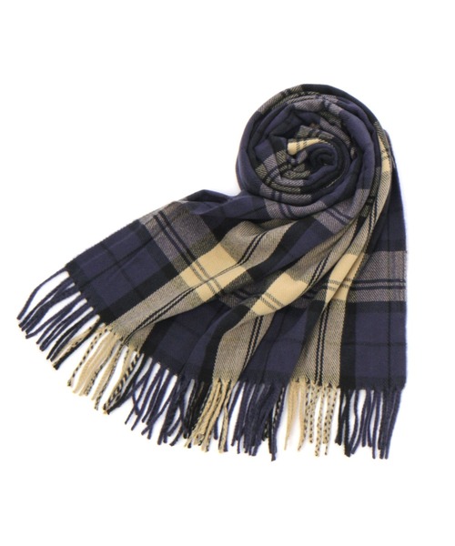 GLOBAL WORK(グローバルワーク)の「静電軽減柄ストール/281700(マフラー・レディース・ベージュ/ネイビー/イエロー/ブルー/グリーン/ダークブルー/ライトピンク・FREE)」の5枚目の写真