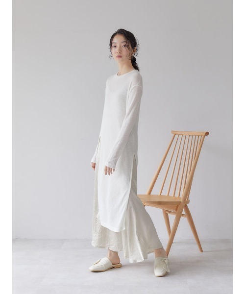 Ayla(アイラ)の「long slit knit(ワンピース・レディース・ライトベージュ/アイボリー・FREE)」の17枚目の写真