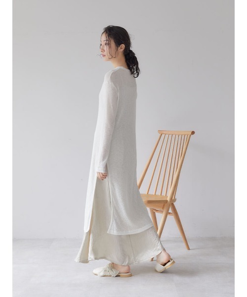 Ayla(アイラ)の「long slit knit(ワンピース・レディース・ライトベージュ/アイボリー・FREE)」の18枚目の写真