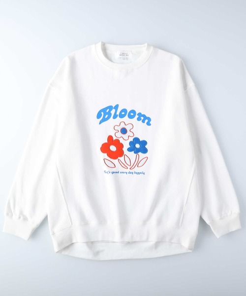 Right-on(ライトオン)の「フェルトワッペンスウェット(スウェット・メンズ・オフホワイト/グレー/イエロー/サックスブルー・XL/L/M)」の2枚目の写真