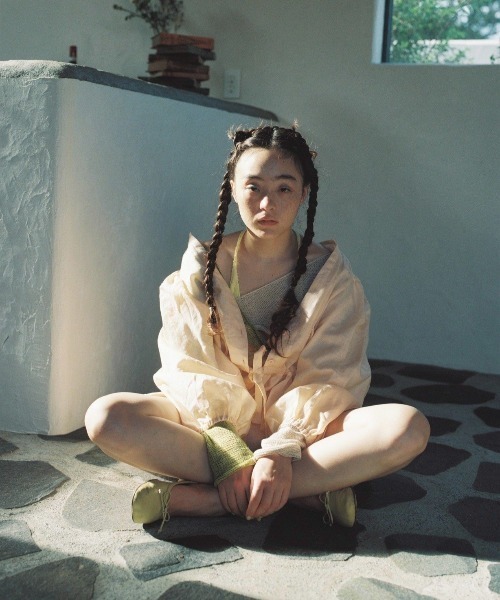 papier(パピエ)の「papier/パピエ/Linnen gown(シャツ/ブラウス・レディース・オレンジ/ホワイト/ブラック・FREE)」の7枚目の写真