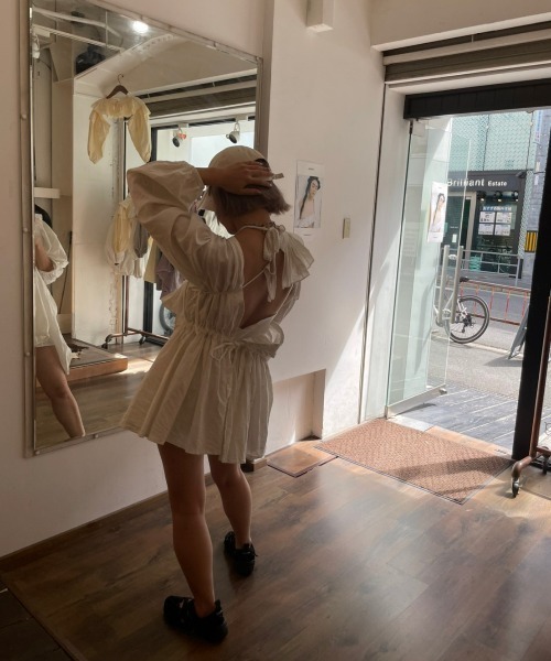 papier(パピエ)の「papier/パピエ/Linnen gown(シャツ/ブラウス・レディース・オレンジ/ホワイト/ブラック・FREE)」の21枚目の写真