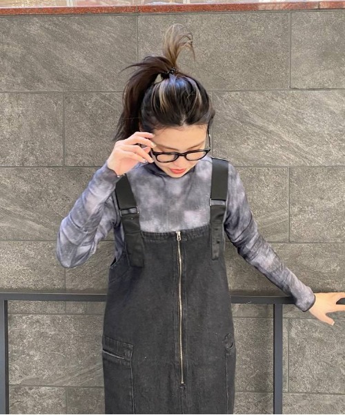 JEANASIS（ジーナシス）の「ボカシガラハイネックLS TEE/176449（Tシャツ/カットソー・レディース・グレー系その他/オレンジ系その他/パープル系その他/ホワイト系その他・FREE）」の9枚目の写真