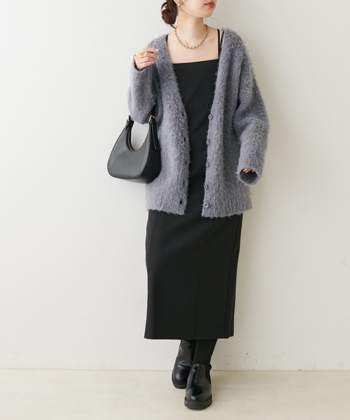 natural couture（ナチュラルクチュール）の「再販売決定/ミックス起毛カラーミドルカーディガン（カーディガン/ボレロ・レディース・パープル/ブラウン/オフホワイト/サックスブルー/ブラック/オレンジ・FREE）」の22枚目の写真