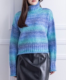 clear | グラデーションボーダーショートニット/トップス≪2022AW新作≫(ニット/セーター)