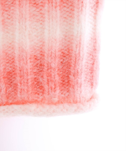 clear（クリア）の「グラデーションボーダーショートニットトップス（ニット/セーター・レディース・ピンク/オレンジ/イエロー/ブルー・F）」の11枚目の写真