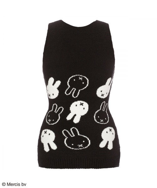 トリンプ　スロギー ミッフィーコラボ あったか タンクトップ　ブラック セール】スロギー ミッフィーコラボ あったか インナートップ sloggi