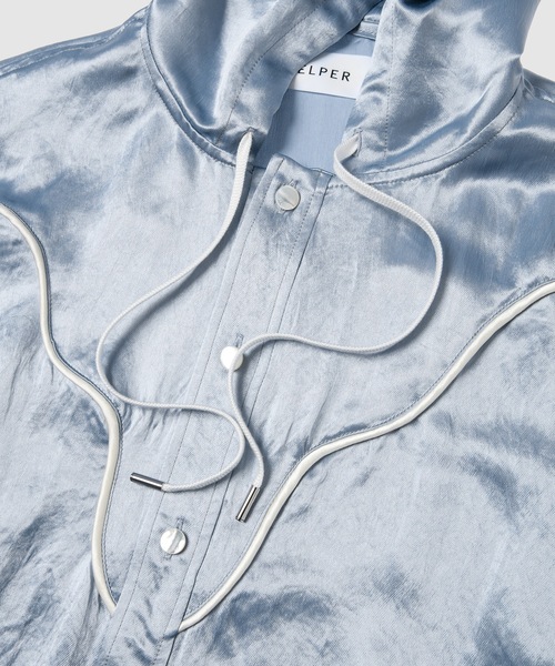 BELPER（ベルパー）の「SATIN PARKA（シャツ/ブラウス・レディース・ブルー・FREE）」の5枚目の写真