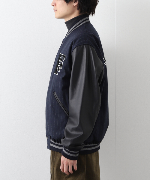 EDIFICE（エディフィス）の「【SKOOKUM / スクーカム】別注 FOX BROTHERS Award JK（スタジャン・メンズ・ネイビー・MEDIUM/LARGE）」の4枚目の写真