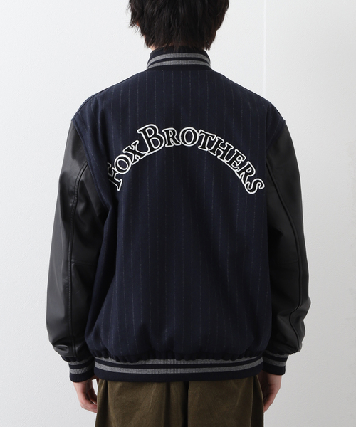 EDIFICE（エディフィス）の「【SKOOKUM / スクーカム】別注 FOX BROTHERS Award JK（スタジャン・メンズ・ネイビー・MEDIUM/LARGE）」の5枚目の写真