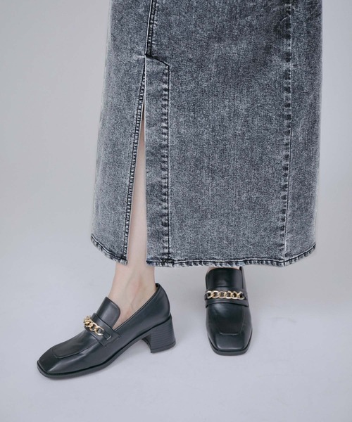 VIS(ビス)の「【洗える】サスペンダー付きハイウエストデニムタイトスカート(デニムスカート・レディース・ブルー/グレー系その他・M/S/SS)」の16枚目の写真