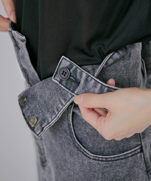 VIS(ビス)の「【洗える】サスペンダー付きハイウエストデニムタイトスカート(デニムスカート・レディース・ブルー/グレー系その他・M/S/SS)」の18枚目の写真