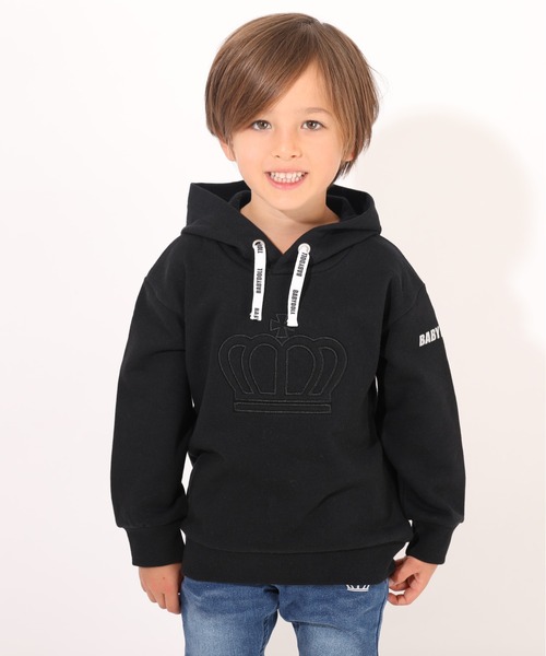 BABYDOLL（ベビードール）の「親子お揃い 王冠ワッペン裏起毛パーカー