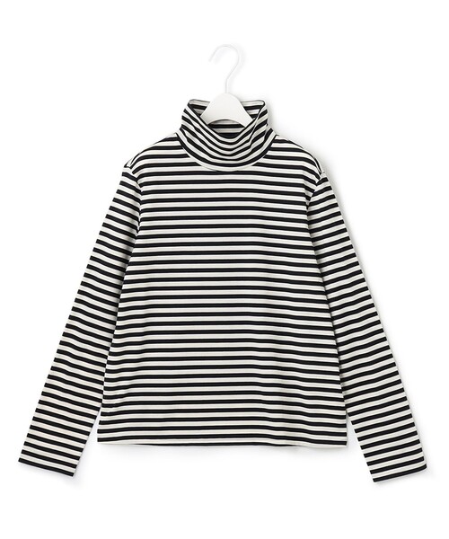 ICB(アイシービー)の「【洗える】CottonSingleJersey ハイネックプルオーバー(Tシャツ/カットソー・レディース・アイボリー系/ブラック系/ブラック系2・SMALL/MEDIUM/X-SMALL)」の3枚目の写真