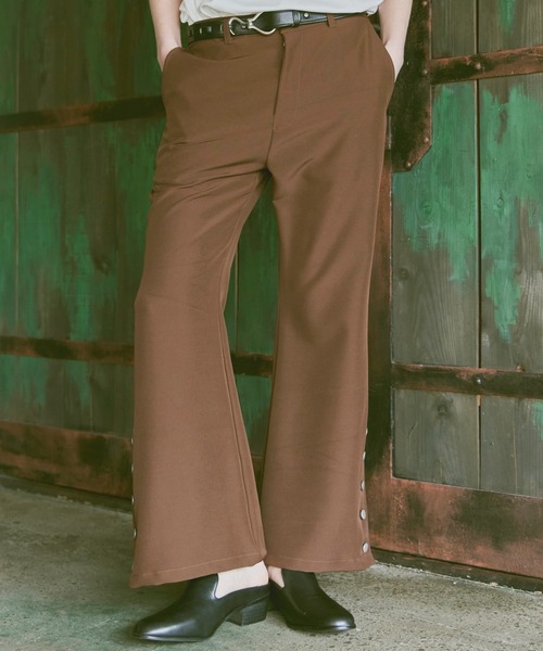 ln fortis（ロンフォルティス）の「ln fortis - サイドボタンフレアスラックス（その他パンツ・メンズ・ブラウン/ブラック・SMALL/MEDIUM）」の12枚目の写真