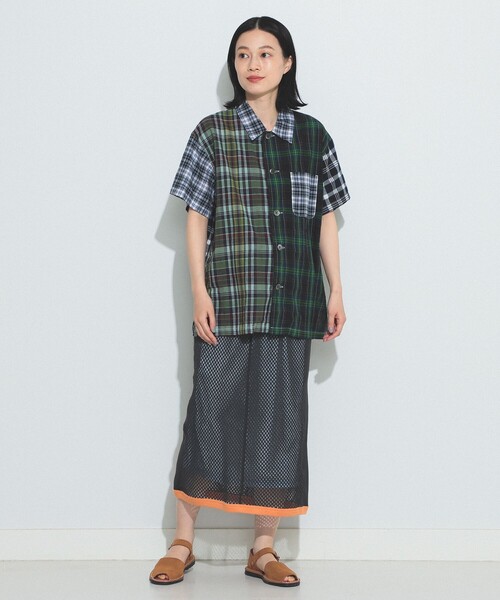 the khaki】メッシュデザイン イージースカート【BEAMS】