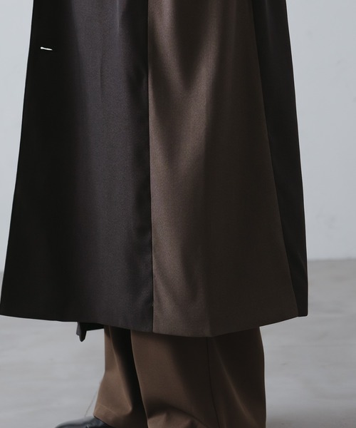 epnok（エプノック）の「2WAYバイカラーステンカラーコート（ステンカラーコート・メンズ・ダークグレー/ブラウン・SMALL/MEDIUM/LARGE）」の15枚目の写真