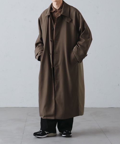 epnok（エプノック）の「2WAYバイカラーステンカラーコート（ステンカラーコート・メンズ・ダークグレー/ブラウン・SMALL/MEDIUM/LARGE）」の19枚目の写真