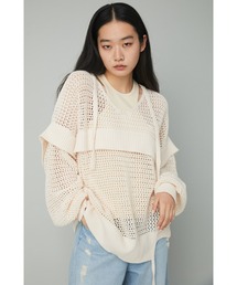 Mesh knit tops