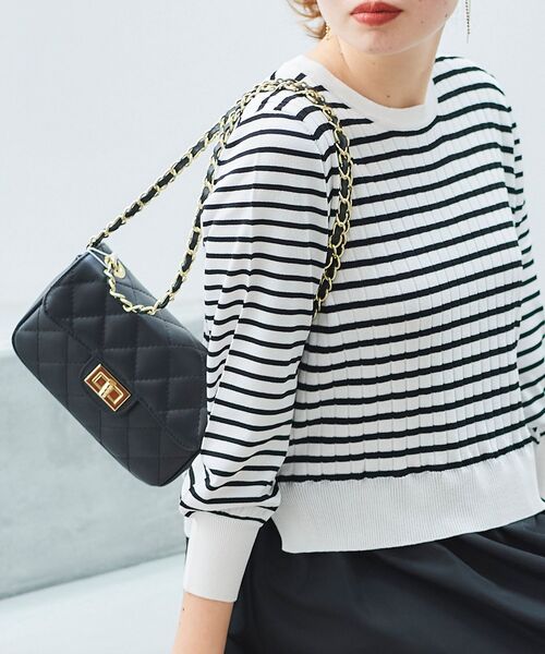 le.coeur blanc（ルクールブラン）の「HERNAN キルティングショルダーバッグ（ショルダーバッグ・レディース・ブラック/ベージュ・FREE）」の13枚目の写真