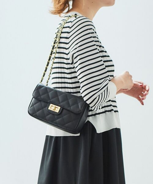 le.coeur blanc（ルクールブラン）の「HERNAN キルティングショルダーバッグ（ショルダーバッグ・レディース・ブラック/ベージュ・FREE）」の17枚目の写真