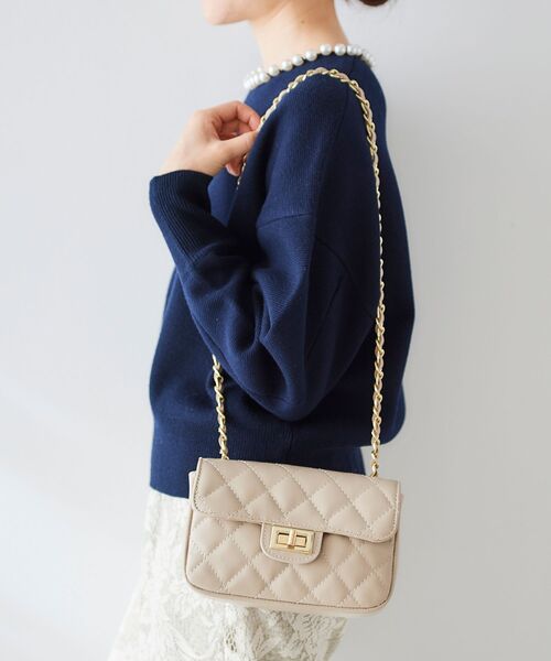 le.coeur blanc（ルクールブラン）の「HERNAN キルティングショルダーバッグ（ショルダーバッグ・レディース・ブラック/ベージュ・FREE）」の20枚目の写真