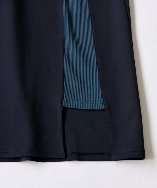 antiqua（アンティカ）の「ポンチ素材ロングスカート（スカート・レディース・ネイビー/ブラック・FREE）」の5枚目の写真