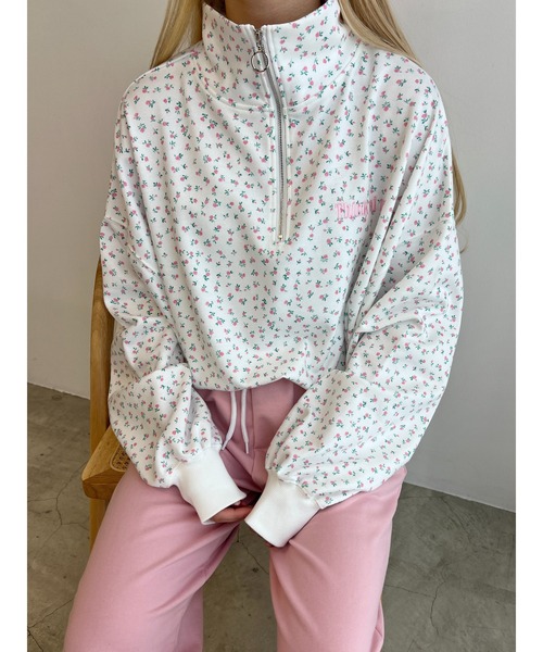 WC（ダブル シー）の「リトルフラワーハーフジップスウェット（スウェット・レディース・パープル/サックスブルー/ピンク・FREE）」の20枚目の写真