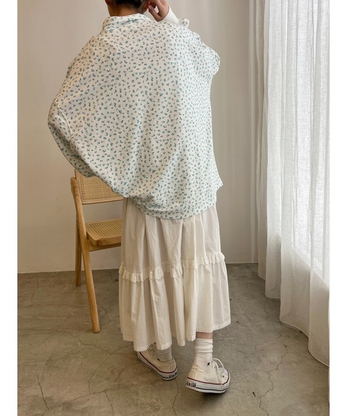 WC（ダブル シー）の「リトルフラワーハーフジップスウェット（スウェット・レディース・パープル/サックスブルー/ピンク・FREE）」の10枚目の写真