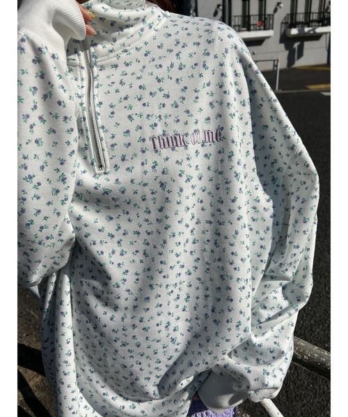 WC（ダブル シー）の「リトルフラワーハーフジップスウェット（スウェット・レディース・パープル/サックスブルー/ピンク・FREE）」の11枚目の写真