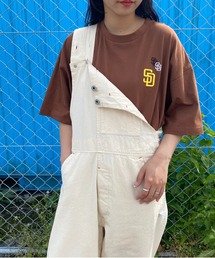 【Begin 9月号掲載】[FANATICS/ファナティクス] 別注 MLB 3連ワンポイントロゴ刺繍 ショートスリーブTシャツ