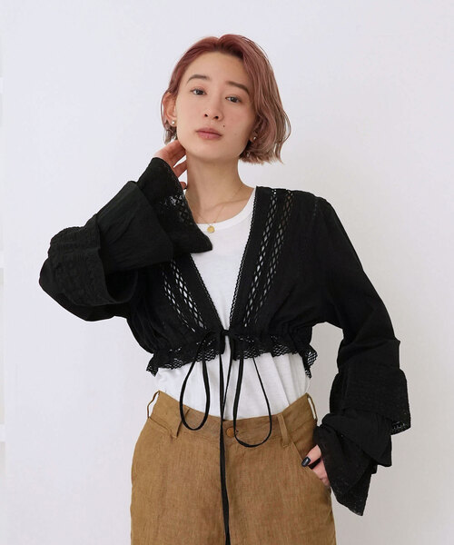 SLOBE citron.（スローブシトロン）の「SLOBE citron. 2WAYレースブラウス（シャツ/ブラウス・レディース・ホワイト/ブラック・FREE）」の19枚目の写真