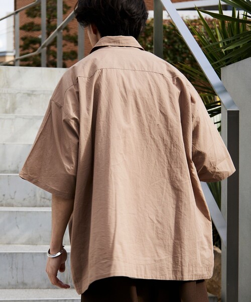 FREAK'S STORE（フリークスストア）の「【限定展開】Relax Fit リラックスフィット ピンタック コットンキューバシャツ（シャツ/ブラウス・メンズ・グリーン/サックスブルー/ベージュ/ブラック/ホワイト・SMALL/MEDIUM/LARGE）」の20枚目の写真