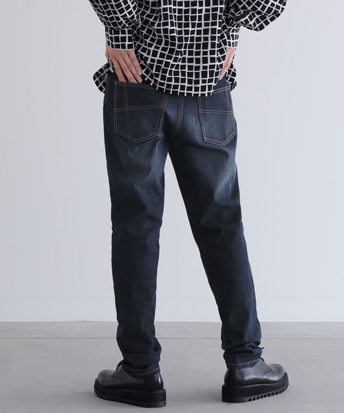 n'OrLABEL(ノアールレーベル)の「『ストレッチストレートデニム』(デニムパンツ・メンズ・ブラック系その他/インディゴブルー/ブルー・M/XL/L)」の17枚目の写真