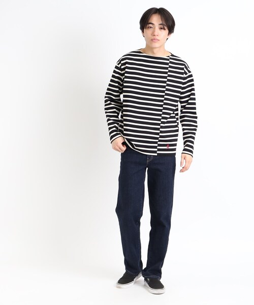 Dessin(デッサン)の「【洗える・日本製】切り替えボーダージャージ<M~L>(Tシャツ/カットソー・メンズ・ネイビー系2/レッド系4/ブラック系2・03/02)」の10枚目の写真