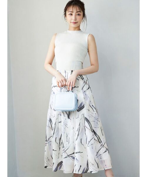 MERCURYDUO（マーキュリーデュオ）の「2WAYスリットリボンコンパクトニット（ニット/セーター・レディース・グリーン/チャコールグレー/オフホワイト/ブラック・FREE）」の8枚目の写真