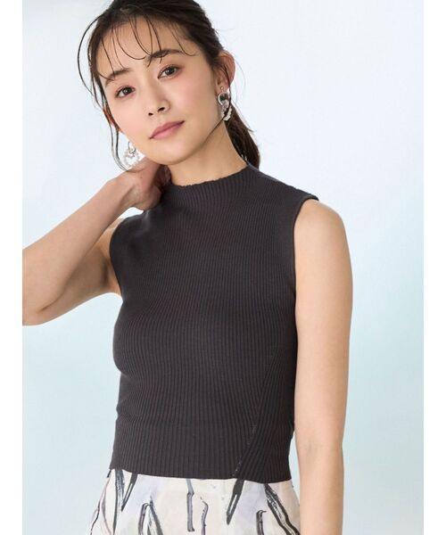 MERCURYDUO（マーキュリーデュオ）の「2WAYスリットリボンコンパクトニット（ニット/セーター・レディース・グリーン/チャコールグレー/オフホワイト/ブラック・FREE）」の15枚目の写真