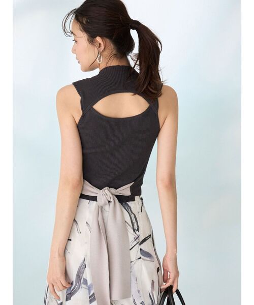 MERCURYDUO（マーキュリーデュオ）の「2WAYスリットリボンコンパクトニット（ニット/セーター・レディース・グリーン/チャコールグレー/オフホワイト/ブラック・FREE）」の16枚目の写真