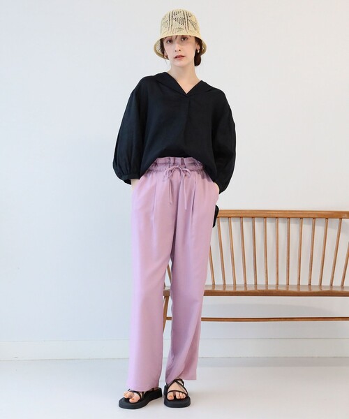 Ray BEAMS（レイビームス）の「Ray BEAMS / リネン スキッパー シャツ（シャツ/ブラウス・レディース・ブルー/ブラック/ホワイト/ミント・ONE SIZE）」の12枚目の写真